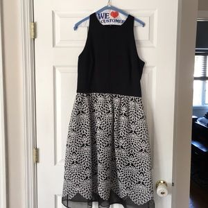 Black and white cocktail dress